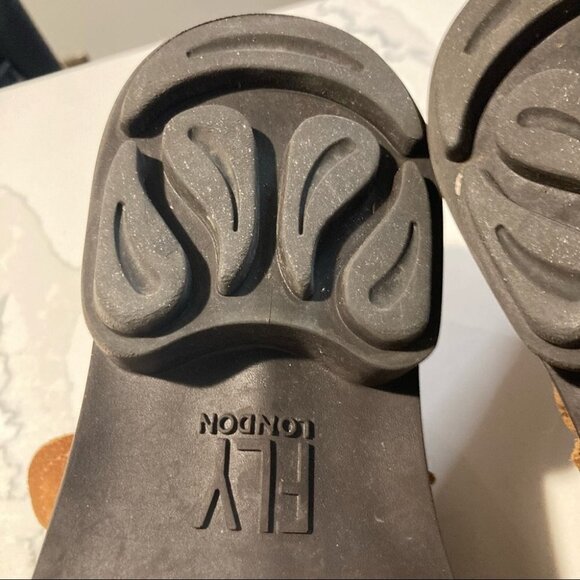 FLY LONDON Sz 40 Suede Distressed Mid-Calf Boots - Picture 12 of 14